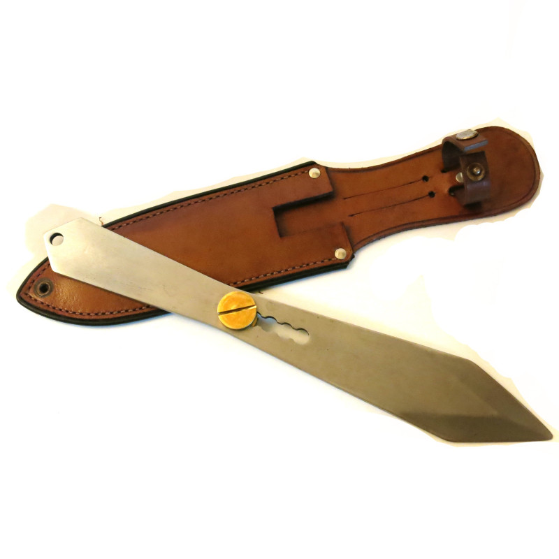 Couteau de lancer evec étui cuir Réf bab44