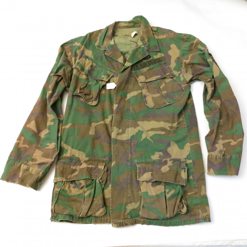 Veste tropical camouflé originale Rip stop 1969 US Vietnam Ref Vn 748