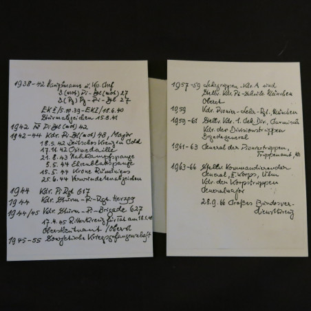 Photo dédicacée  Ritterkreuz 1944 Herzog  