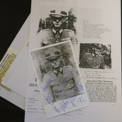 Photo dédicacée  Ritterkreuz 1944 Hubert Schmidt Gigo  ref 