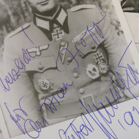 Photo dédicacée  Ritterkreuz 1944 Hubert Schmidt Gigo  ref 