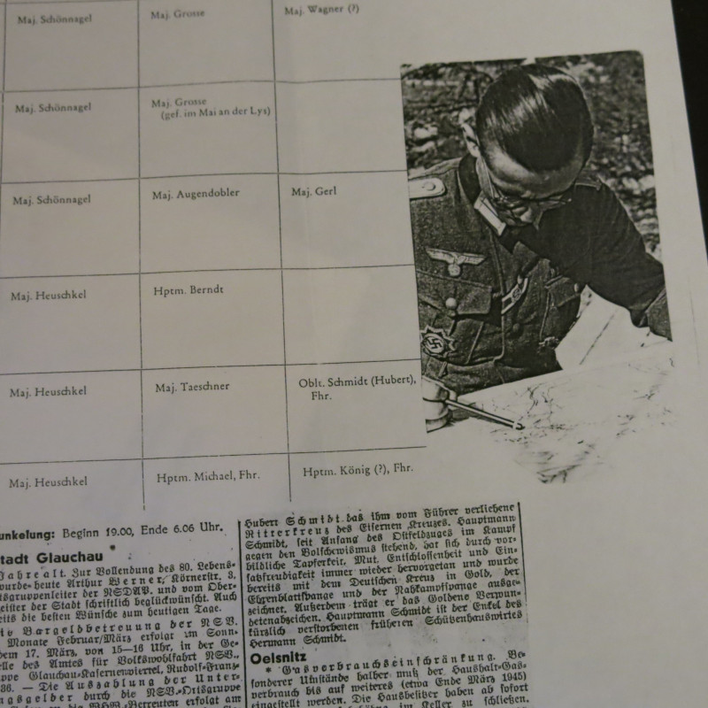 Photo dédicacée  Ritterkreuz 1944 Hubert Schmidt Gigo 