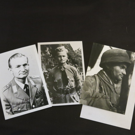 Photo dédicacée  Ritterkreuz 1945 para Buttner Manfred 