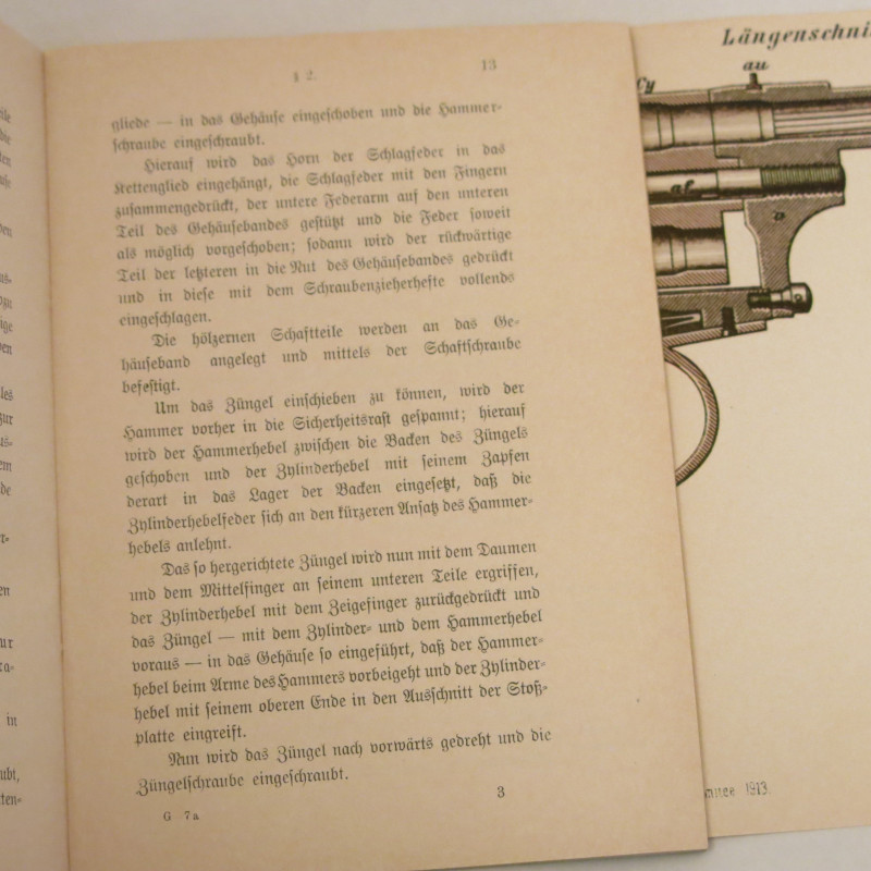 Livre d'instruction fusil Gewehr M 71 et16
