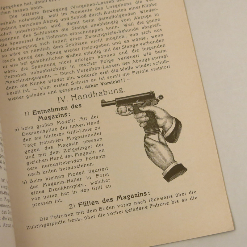 Livre d'instruction pistolet Webley Scott 7.65 et16