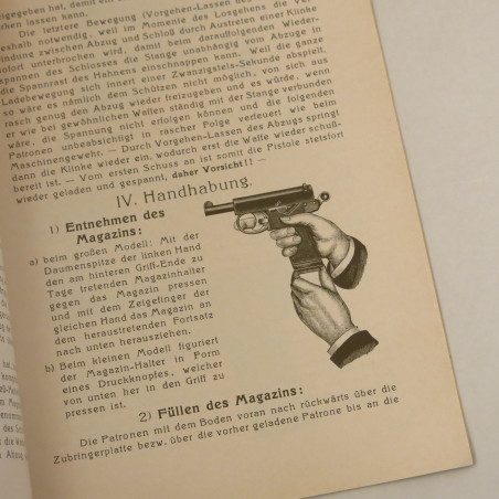 Livre d'instruction pistolet Webley Scott 7.65 et16