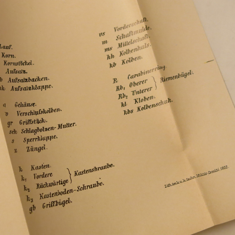 Livre d'instruction fusil Repetier  carabiner M90 et16