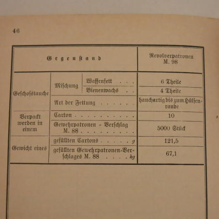 Livre d'instruction revolver M 98 et16