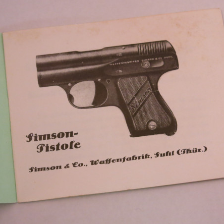 Livre d'instruction pistolet Simson 6.35 et16