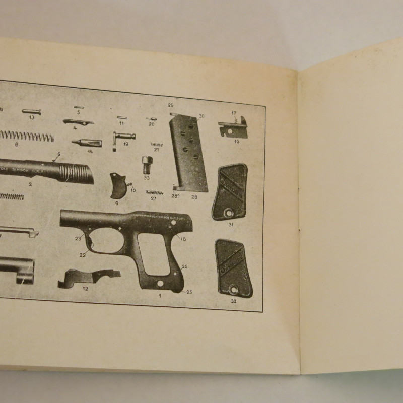 Livre d'instruction pistolet Simson et16