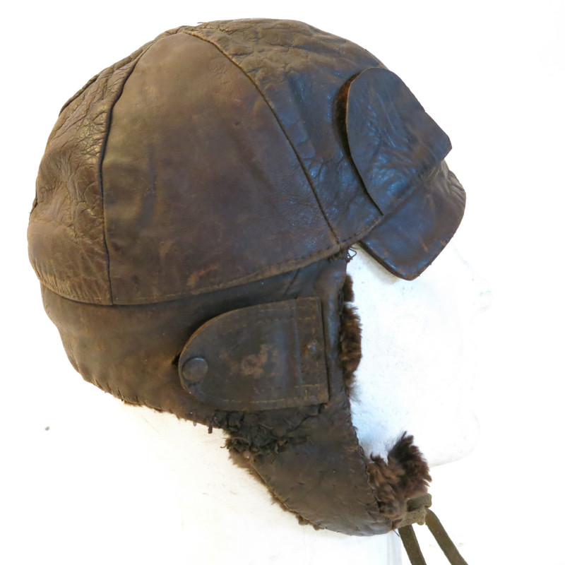 Serre tête cuir Aviateur Français 14/18 Réf ca 210 Box 14