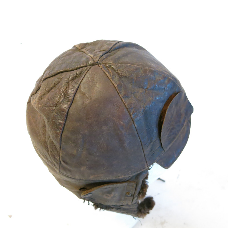 Serre tête cuir Aviateur Français 14/18 Réf ca 210 Box 14