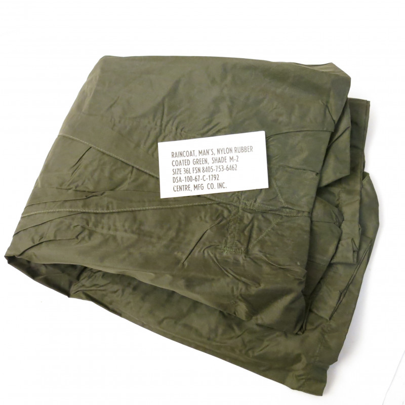 Impermeable US Vietnam Raincoat man s nylon rubber US Vietnam 1967