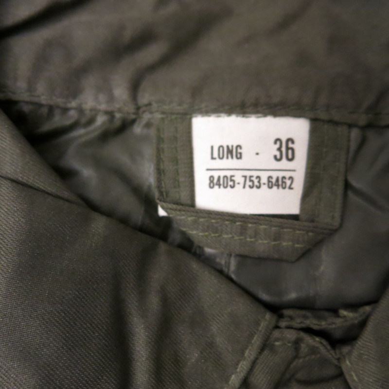 Impermeable US  Vietnam Raincoat man s nylon rubber US Vietnam 1967