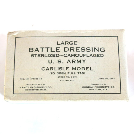 Pansement Large first aid dressing US  1943 ref us 480
