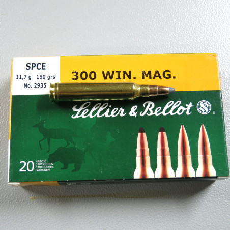 Boite de 20 cartouches 300 Winchester Magnum sellier Bellot 