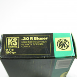 Boite de 20 cartouches 30 R Blaser RWS 9.7g 150 gr