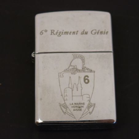 Briquet Zippo original 6 regiment du genie 2001 ref z 108 