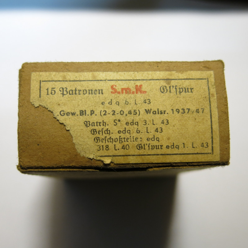 Boite vide 7.92 Mauser luftwaffe Smk Glim 'spur box B ref 6