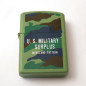 Briquet style Zippo US military surplus  camo woodland ref w13