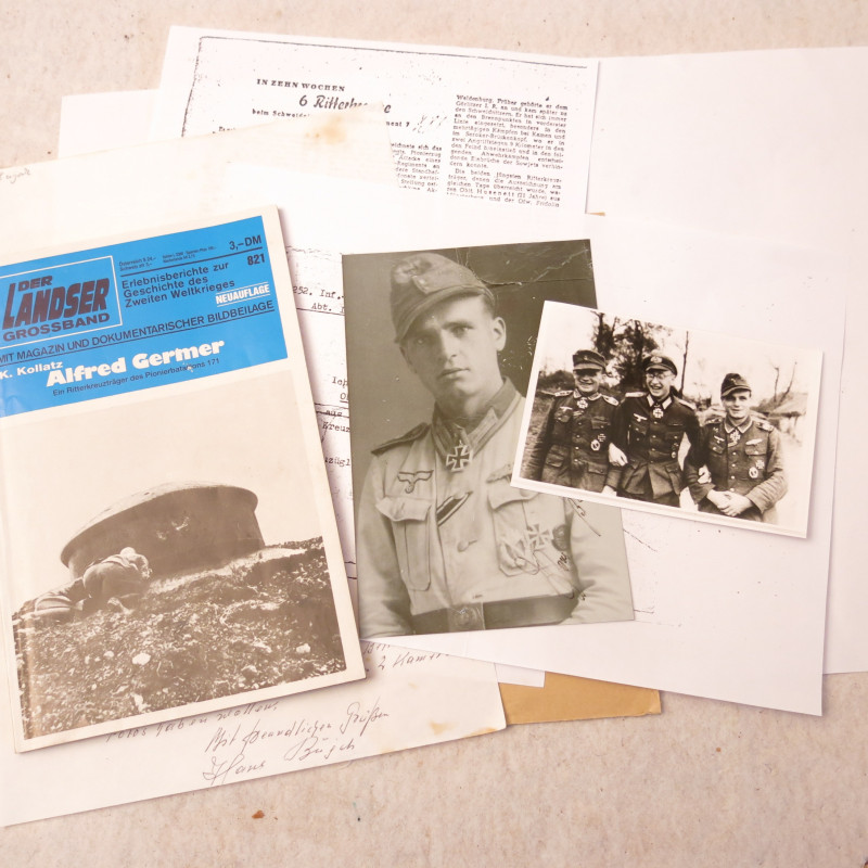 2 Photos dédicacées  Ritterkreuz 1943 Hans Bujak  