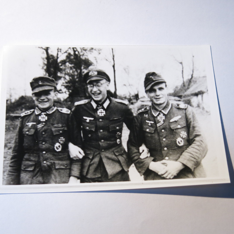 2 Photos dédicacées  Ritterkreuz 1943 Hans Bujak  