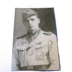 2 Photos dédicacées  Ritterkreuz 1943 Hans Bujak  