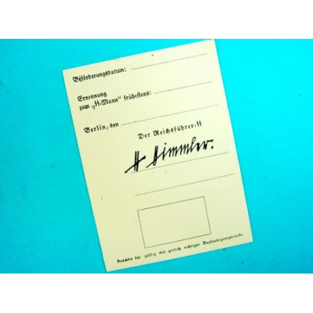 Carte de membre Waffen SS