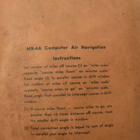 Plaque de navigation MB 4A avec étui US Vietnam US Air Force Réf pl 80