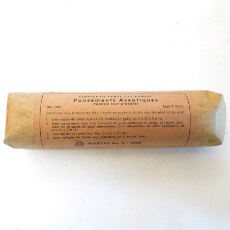 Pansement aseptique Armée Française 1955