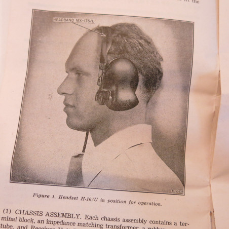 Casque US 1944  tel headset H  16 U dans sa boite  
