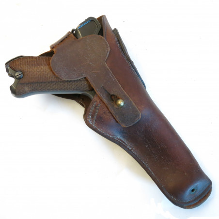 Etui cuir Colt 45 modifié pour P08 Luger Indochine 