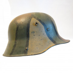 Casque Allemand Mod 1916 original camouflé ref ca 187