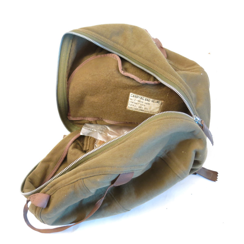 Sac de transport 1967 casque pilote helico US Vietnam  ref sa 590