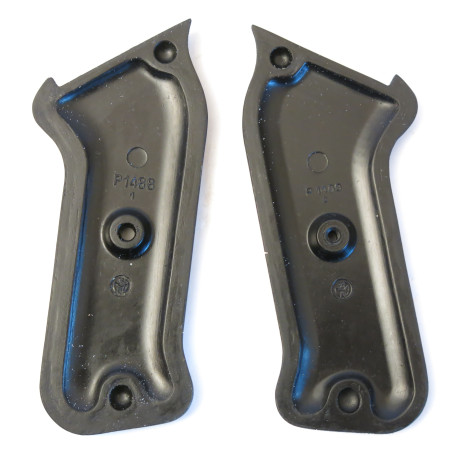 Paire de plaquettes bakélite MP38 ou MP40 noires 