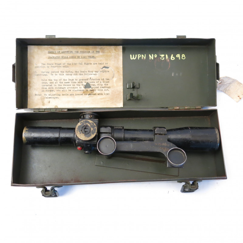 Lunette originale fusil Enfield numero 4 avec sa boite 