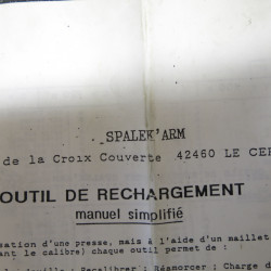 Outil de rechargement Spalek calibre 8 mm Lebel