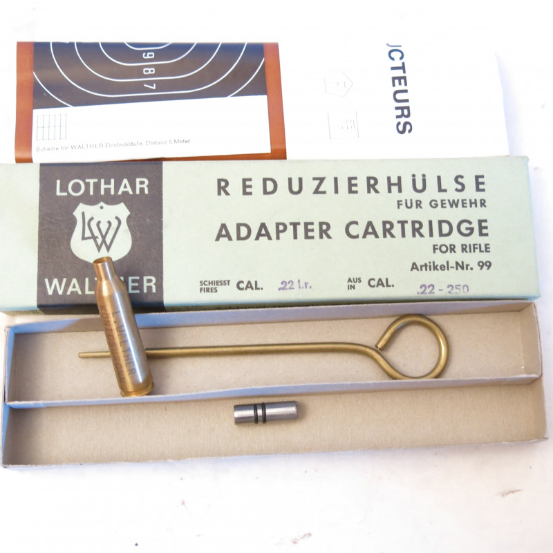 Cartouche reductrice Lothar Walther 22/250 en calibre 22 long rifle ref 8