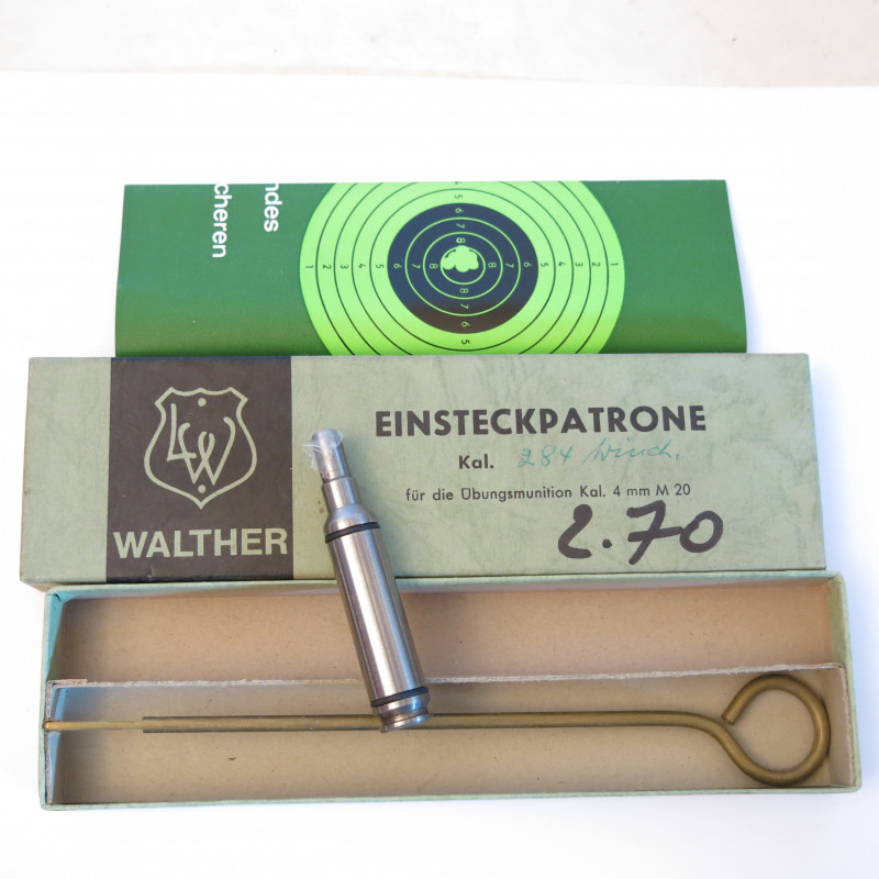 Cartouche reductrice rayé Lothar Walther 284 Winchester en calibre 4 mm M 20 ref 36