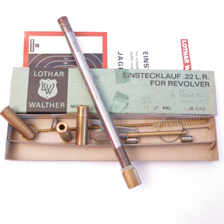 Tube reducteur rayé Lothar Walther revover calibre 45 ACP en calibre 22 long rifle ref 45