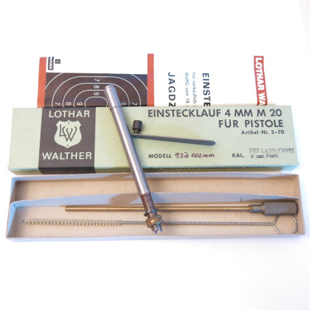 Tube reducteur rayé Lothar Walther pistolet 9 para  calibre 4 mm M20 ref 79 canon 93 a 102 mm