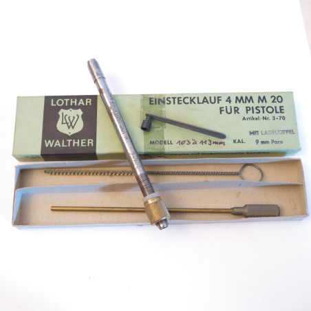 Tube reducteur rayé Lothar Walther pistolet 9 para  calibre 4 mm M20 ref 82 canon 103 a 113 mm