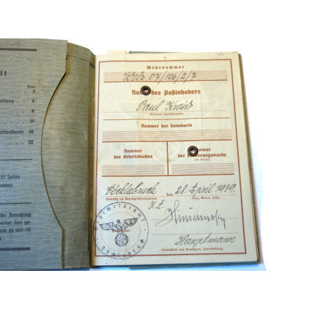 Livret Wehrpass WH  ref w 55 