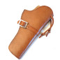 Etui cuir revolver poudre noir type western