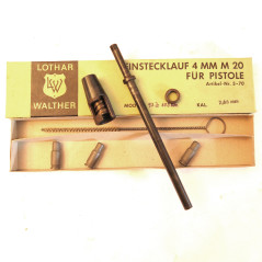 Tube reducteur rayé Lothar Walther pistolet P08 Luger calibre 7.65 en calibre 4 mm M20  ref 90