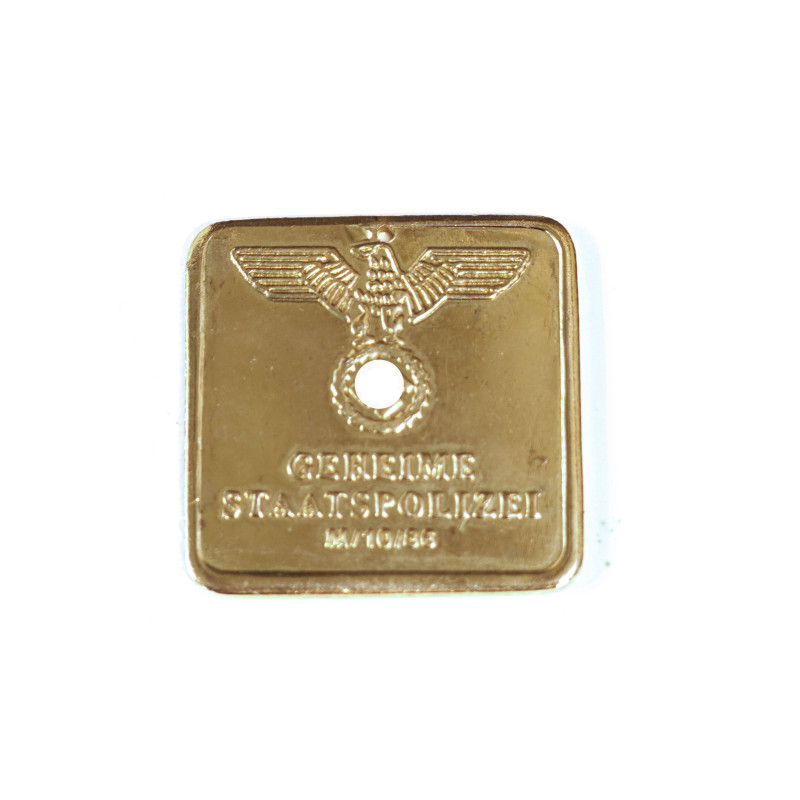 Plaque Allemande StaatsPolizei repro ref bo 79