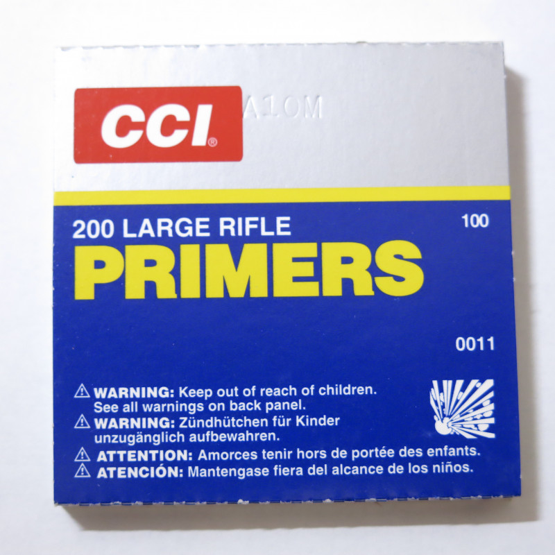 Amorces CCI large rifle primers 100