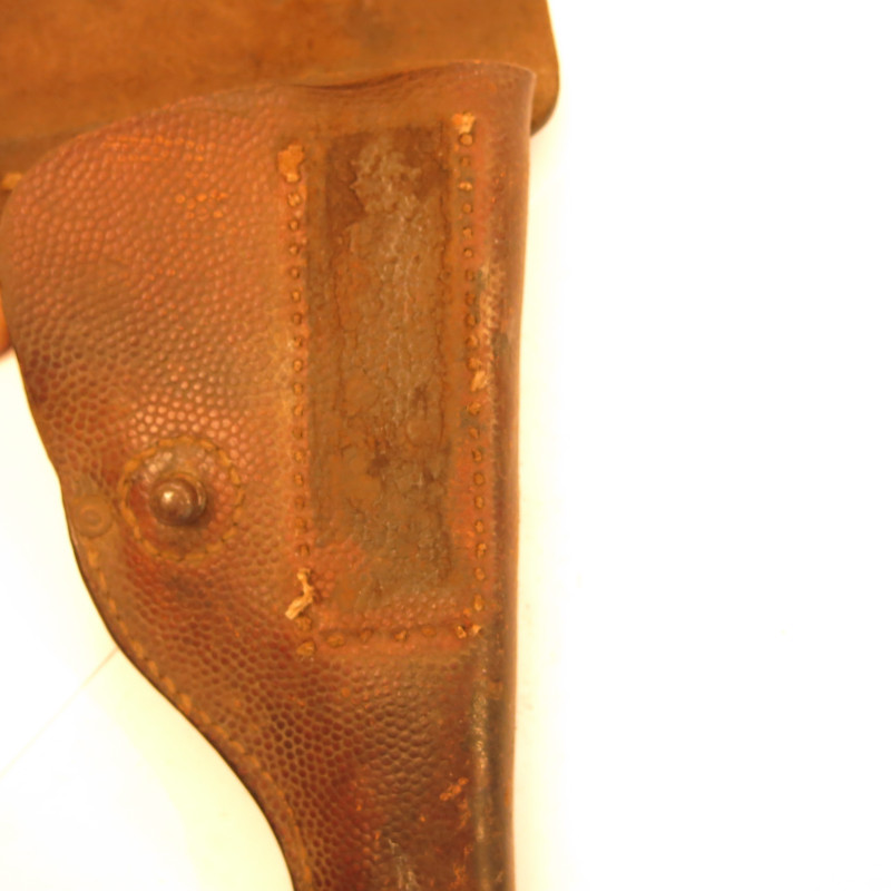 Etui cuir grenelé original PA Mauser 1914 ou 1934 daté 1917 Ref J 55