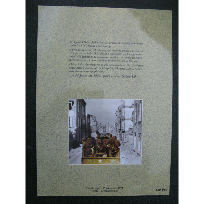 Livre 44 jours en 1944 pour libérer Saint-Lô de M. Lantier et10
