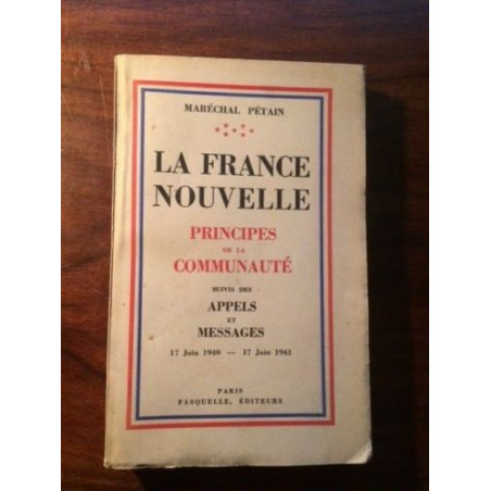 Livre La France nouvelle, Principe de la communauté Maréchal Pétain et14